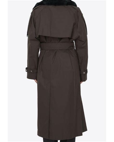 Long Kennington Trench Coat in Black .